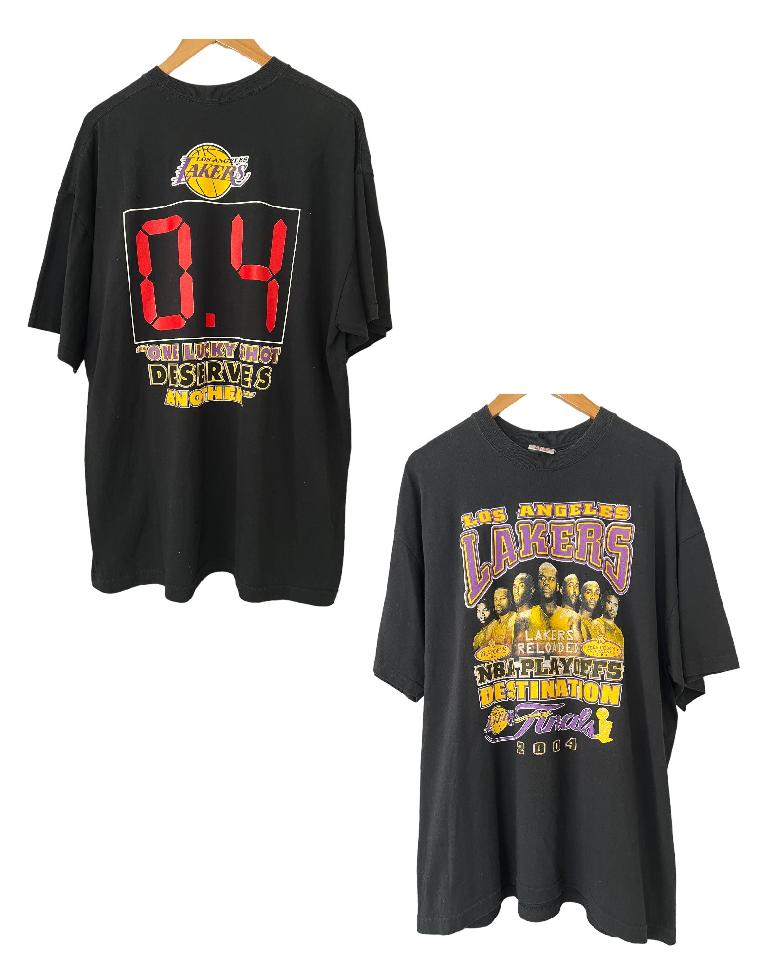 2004 LOS ANGELES LAKERS RELOADED FRONT/BACK TEE - 2XL – A 