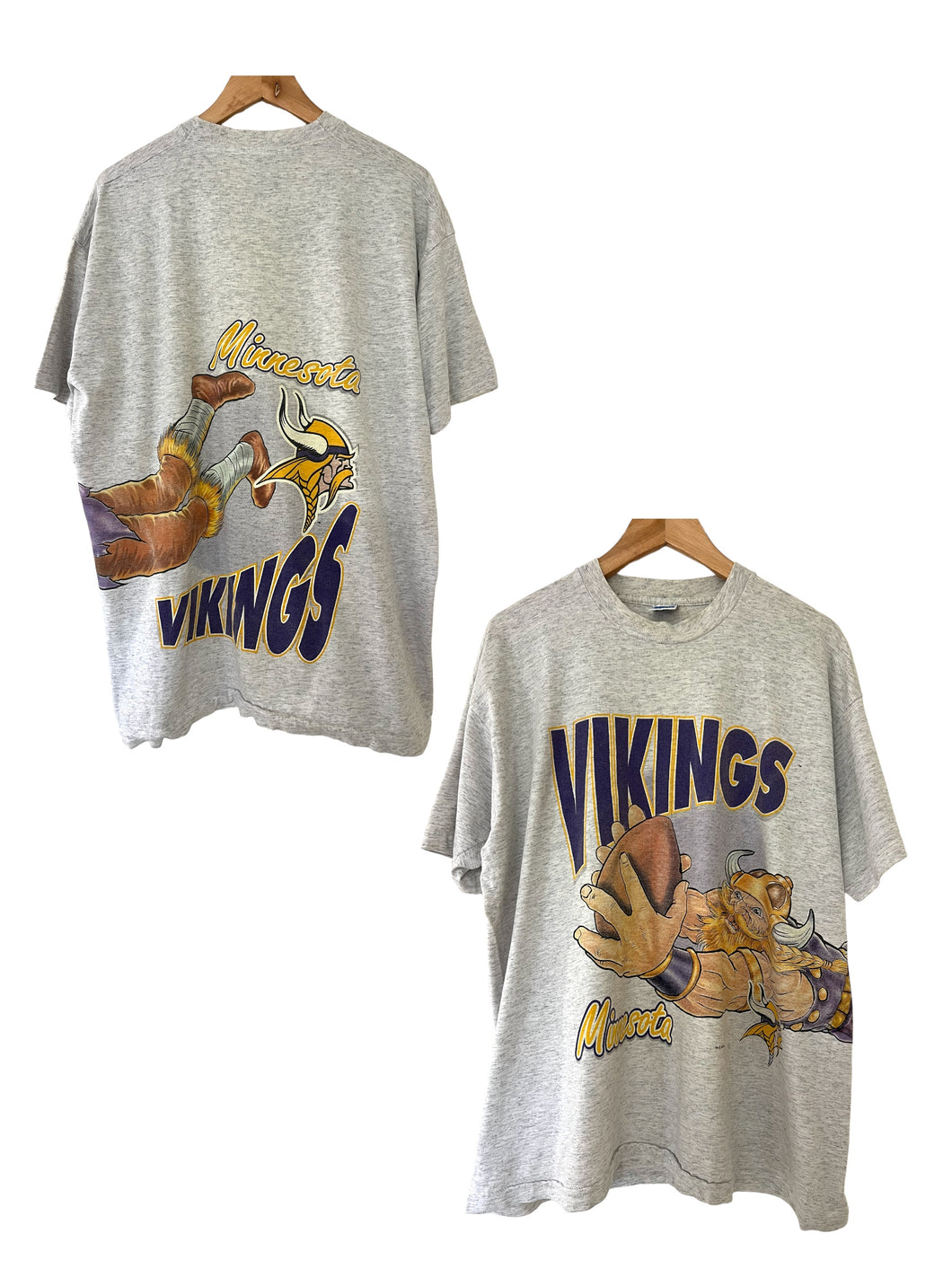 1994 MINESSOTA VIKINGS DOUBLE SIDED MASCOT TEE - XL