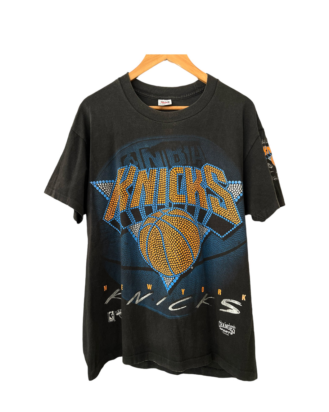 1993 NEW YORK KNICKS EMBLEM TEE - L