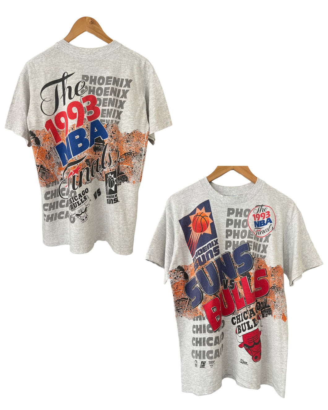 1993 CHICAGO BULLS vs PHOENIX SUNS NBA FINALS AOP TEE - M/L